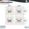 Stupell Industries Watercolor Butterfly Forms 4pc Framed Print Under Glass Set, design by Kim Allen